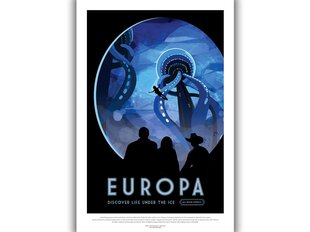 Plakat NASA: Euroopa, 42 x 59 cm (A2) hind ja info | Seinapildid | kaup24.ee