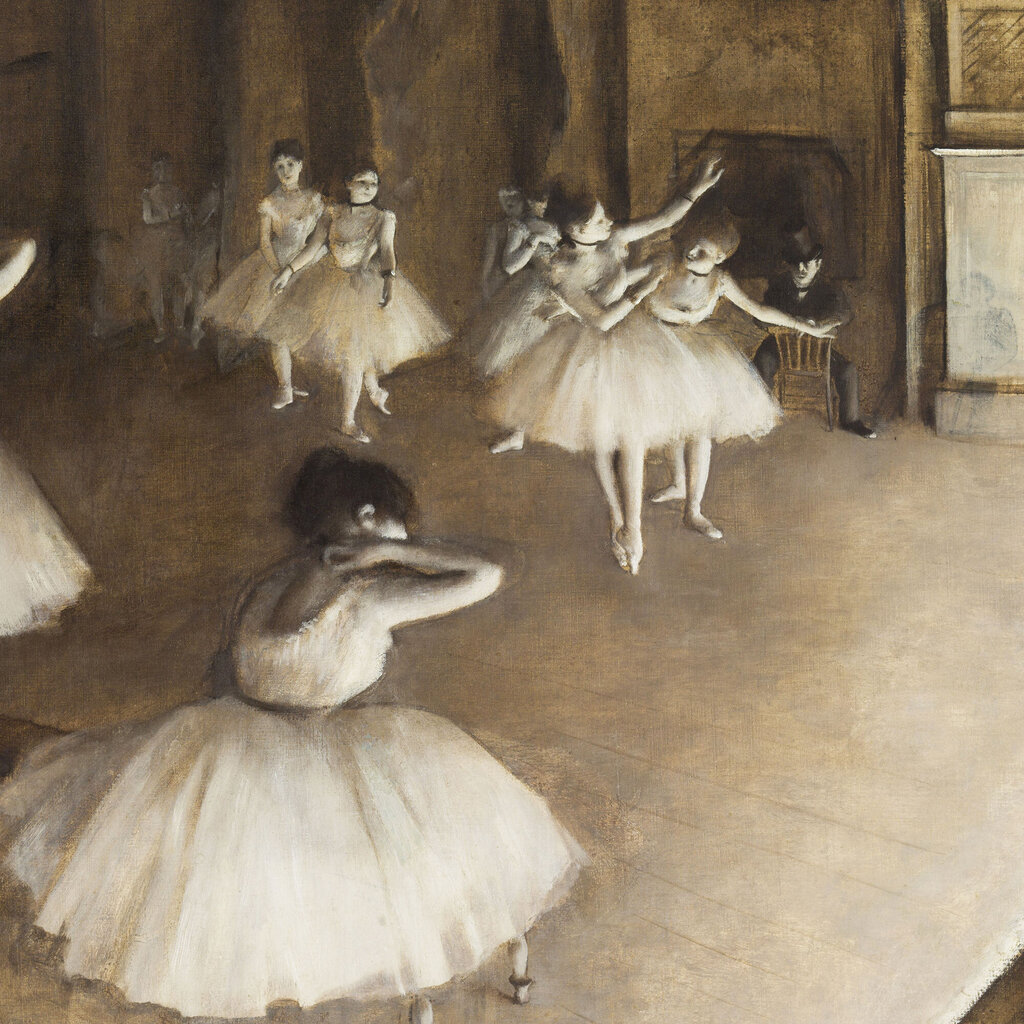 Reproduktsioon Balletiproov laval, Edgar Degas, 40x35 cm hind ja info | Seinapildid | kaup24.ee