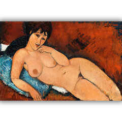 Reproduktsioon Akt sinisel padjal (1917), Amedeo Modigliani, 30x40 cm hind ja info | Seinapildid | kaup24.ee