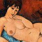 Reproduktsioon Akt sinisel padjal (1917), Amedeo Modigliani, 80x60 cm hind ja info | Seinapildid | kaup24.ee