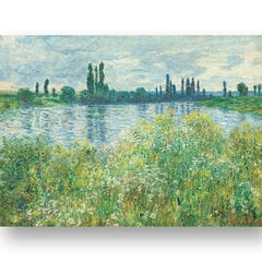Reproduktsioon „Seine'i kallas“ (Claude Monet), 100x70 cm hind ja info | Seinapildid | kaup24.ee