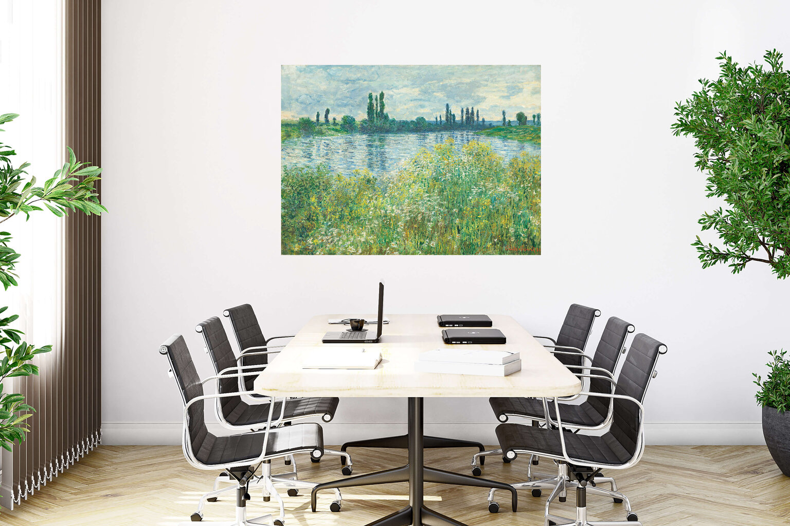 Reproduktsioon „Seine'i kallas“ (Claude Monet), 100x70 cm hind ja info | Seinapildid | kaup24.ee