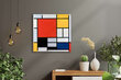 Reproduktsioon Kompositsioon punase, kollase, sinise ja mustaga (Piet Mondrian), 100x100 cm hind ja info | Seinapildid | kaup24.ee