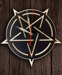 Seinakell Pentagramm, 28 cm - Wolf Kult hind ja info | Kellad | kaup24.ee