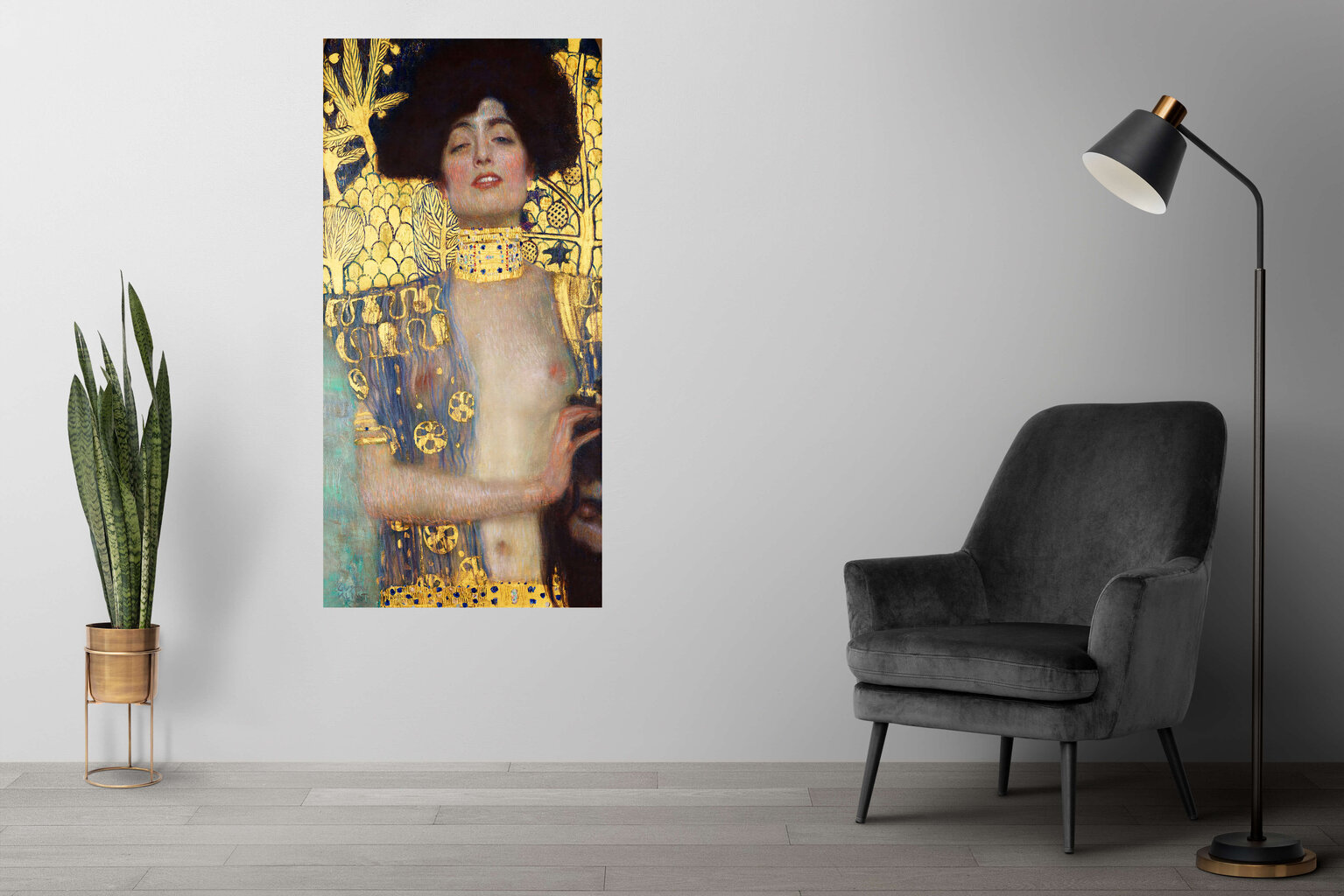 Reproduktsioon Judith ja Holofernes (1901), Gustav Klimt, 60x30 cm hind ja info | Seinapildid | kaup24.ee