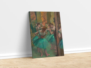 Reproduktsioon Tantsijad roosas ja rohelises, Edgar Degas, 40x35 cm hind ja info | Seinapildid | kaup24.ee