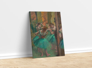 Reprodutseerimine Tantsijad roosas ja rohelises, Edgar Degas, 60x50 cm hind ja info | Seinapildid | kaup24.ee