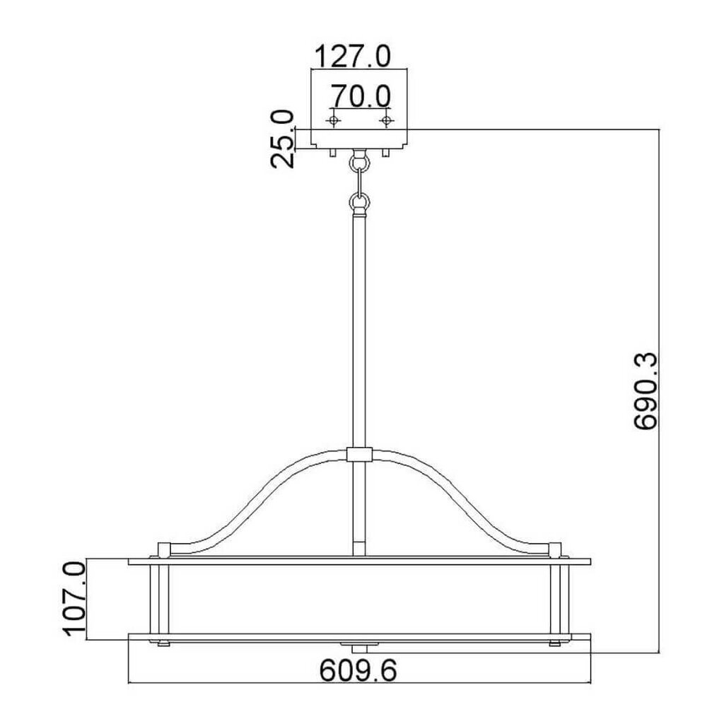 Rippvalgusti Elstead Lighting Emory KL-EMORY-P-M-CLP hind ja info | Rippvalgustid | kaup24.ee