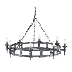 Rippvalgusti Elstead Lighting Saxon SAX8-BLK-SIL hind ja info | Rippvalgustid | kaup24.ee