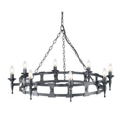 Подвесной светильник Elstead Lighting Saxon SAX8-BLK-SIL цена и информация | Люстры | kaup24.ee