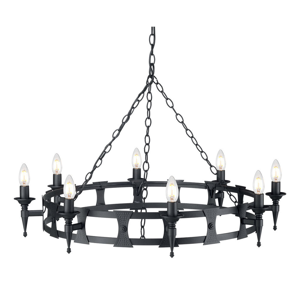 Rippvalgusti Elstead Lighting Saxon SAX8-BLK hind ja info | Rippvalgustid | kaup24.ee