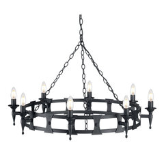 Rippvalgusti Elstead Lighting Saxon SAX8-BLK цена и информация | Люстры | kaup24.ee