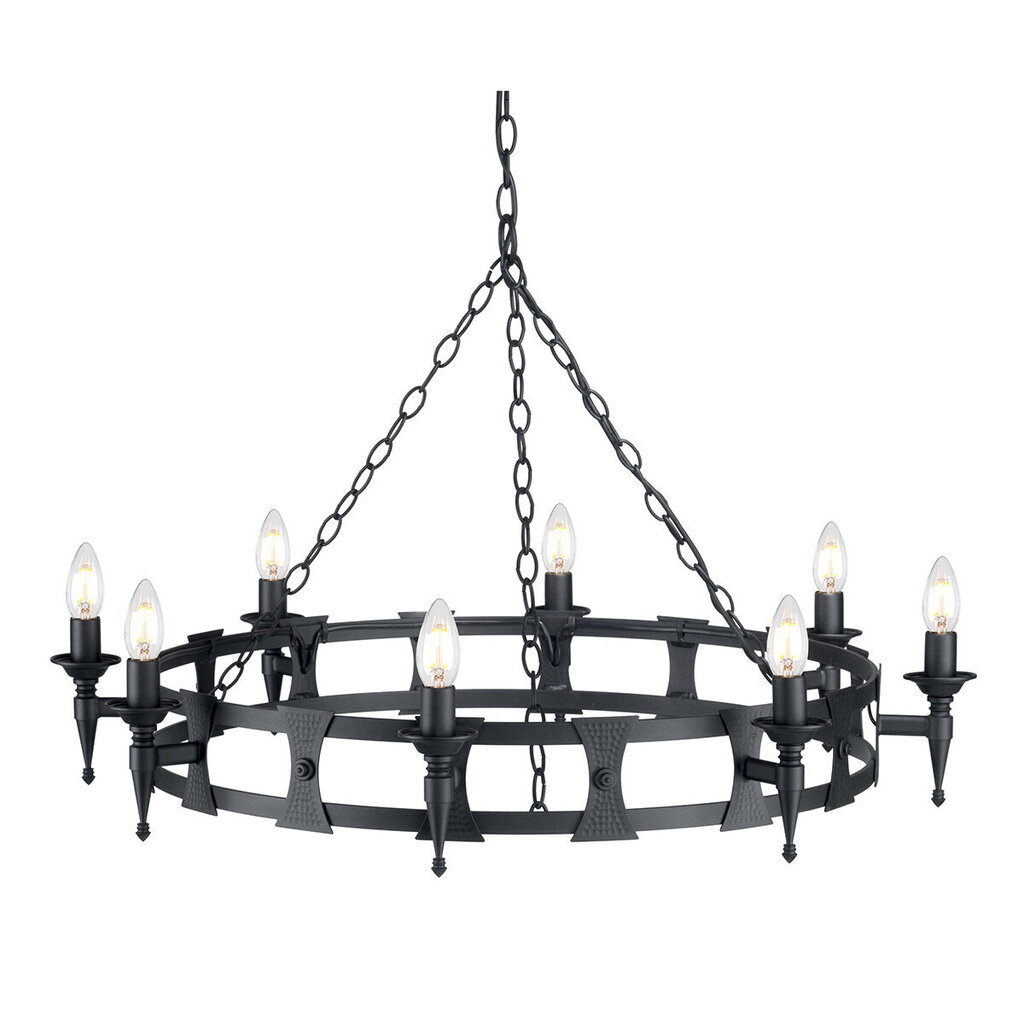 Rippvalgusti Elstead Lighting Saxon SAX8-BLK hind ja info | Rippvalgustid | kaup24.ee