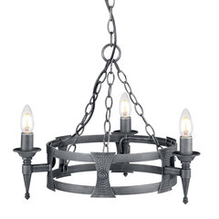 Rippvalgusti Elstead Lighting Saxon SAX3-BLK-SIL hind ja info | Rippvalgustid | kaup24.ee