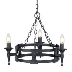 Rippvalgusti Elstead Lighting Saxon SAX3-BLK hind ja info | Rippvalgustid | kaup24.ee