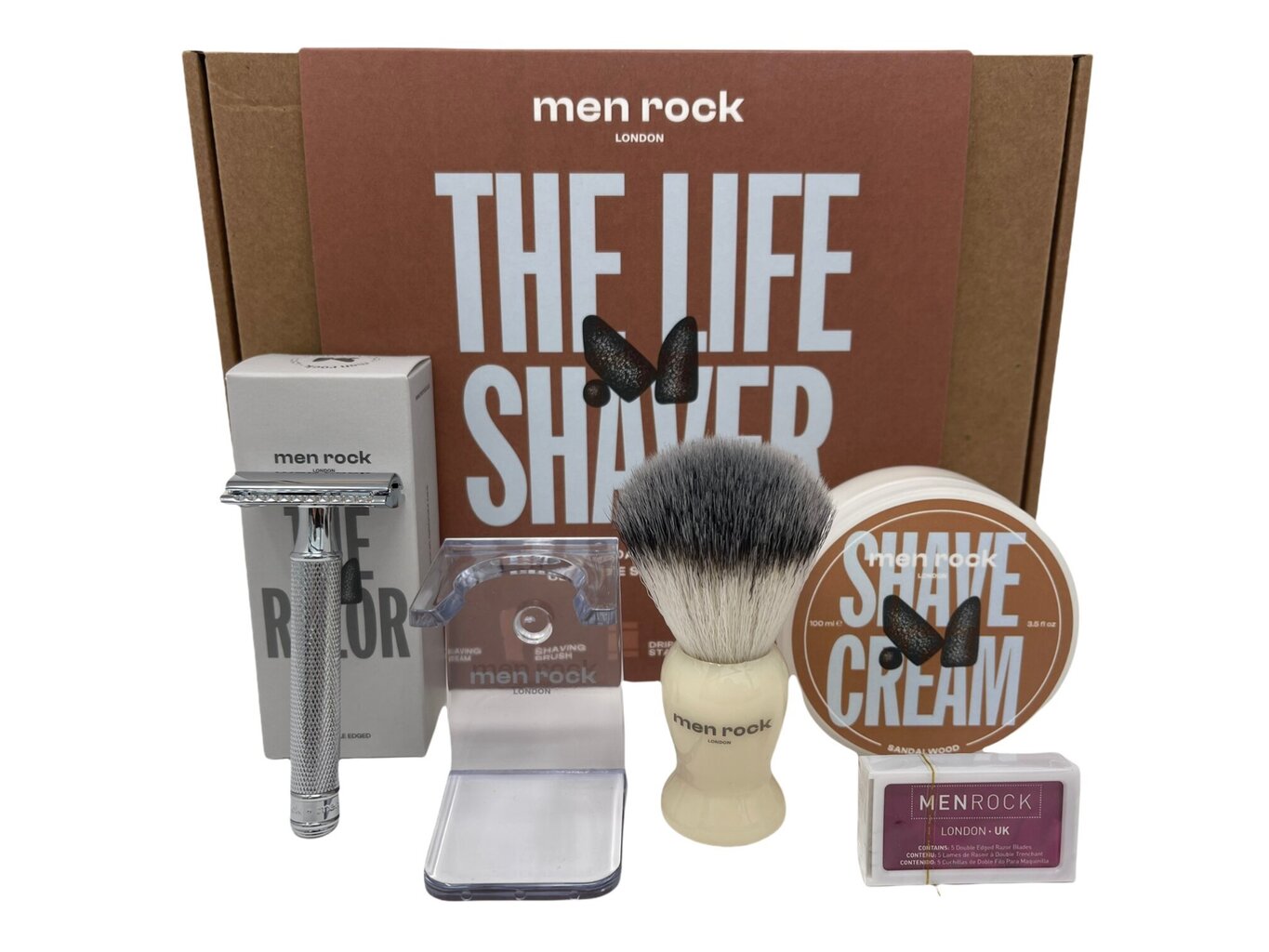 Habemeajamisriistade komplekt Men Rock Ultimate Shaving Gift Set Sandalwood hind ja info | Raseerimisvahendid | kaup24.ee