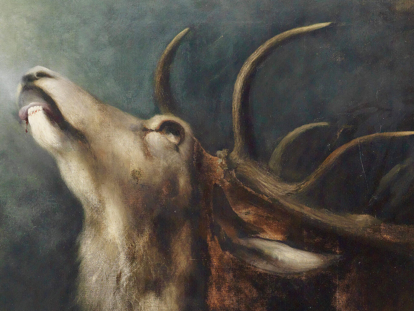 Reproduktsioon Dying Deer (Karl Wilhelm Diefenbach), 100x70 cm цена и информация | Seinapildid | kaup24.ee