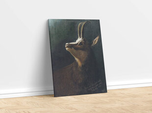 Reproduktsioon Head of a Chamois (Carl Wilhelm Diefenbach), 40x60 cm цена и информация | Картины, живопись | kaup24.ee