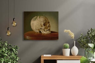 Reproduktsioon Still Life with a Skull and a Forget-Me-Not (Vojtech Klimkovich), 80x65 cm цена и информация | Картины, живопись | kaup24.ee