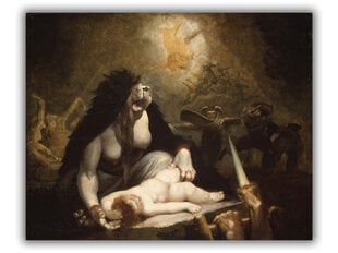 Reproduktsioon The Night-Hag Visiting Lapland Witches (Heinrich Fuseli), 40x35 cm hind ja info | Seinapildid | kaup24.ee