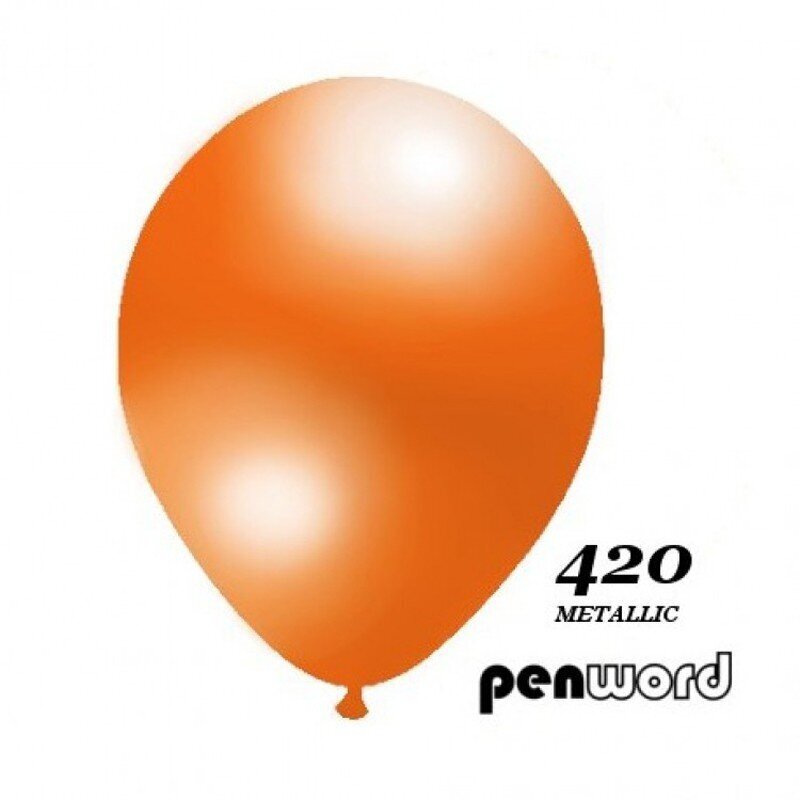 Õhupallid Metallic Penword, 100 tk, oranž цена и информация | Õhupallid | kaup24.ee