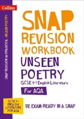 AQA Unseen Poetry Anthology Workbook: Ideal for Home Learning, 2022 and 2023 Exams hind ja info | Noortekirjandus | kaup24.ee