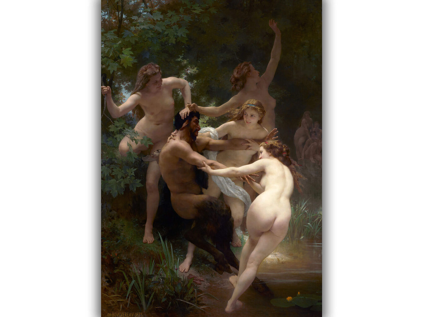 Reproduktsioon Nymph and Satyr (William Bouguereau), 100x70 cm hind ja info | Seinapildid | kaup24.ee