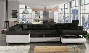 Универсальный угловой диван Letto, серый / черный цена и информация | Угловые диваны | kaup24.ee