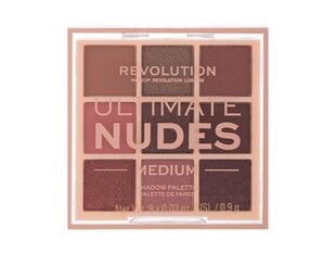 Makeup Revolution Ultimate Nudes Eyeshadow Palette 8.1 g Medium hind ja info | Ripsmetušid, lauvärvid, silmapliiatsid, seerumid | kaup24.ee