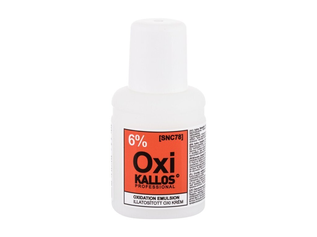 Kallos Oxi Oxidation Emulsion 6% - Cream peroxide 60ml цена и информация | Juuksevärvid | kaup24.ee