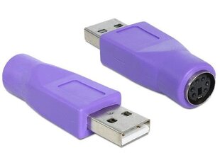 Adapter Delock PS2 Female Usb-A Male цена и информация | Адаптеры и USB-hub | kaup24.ee