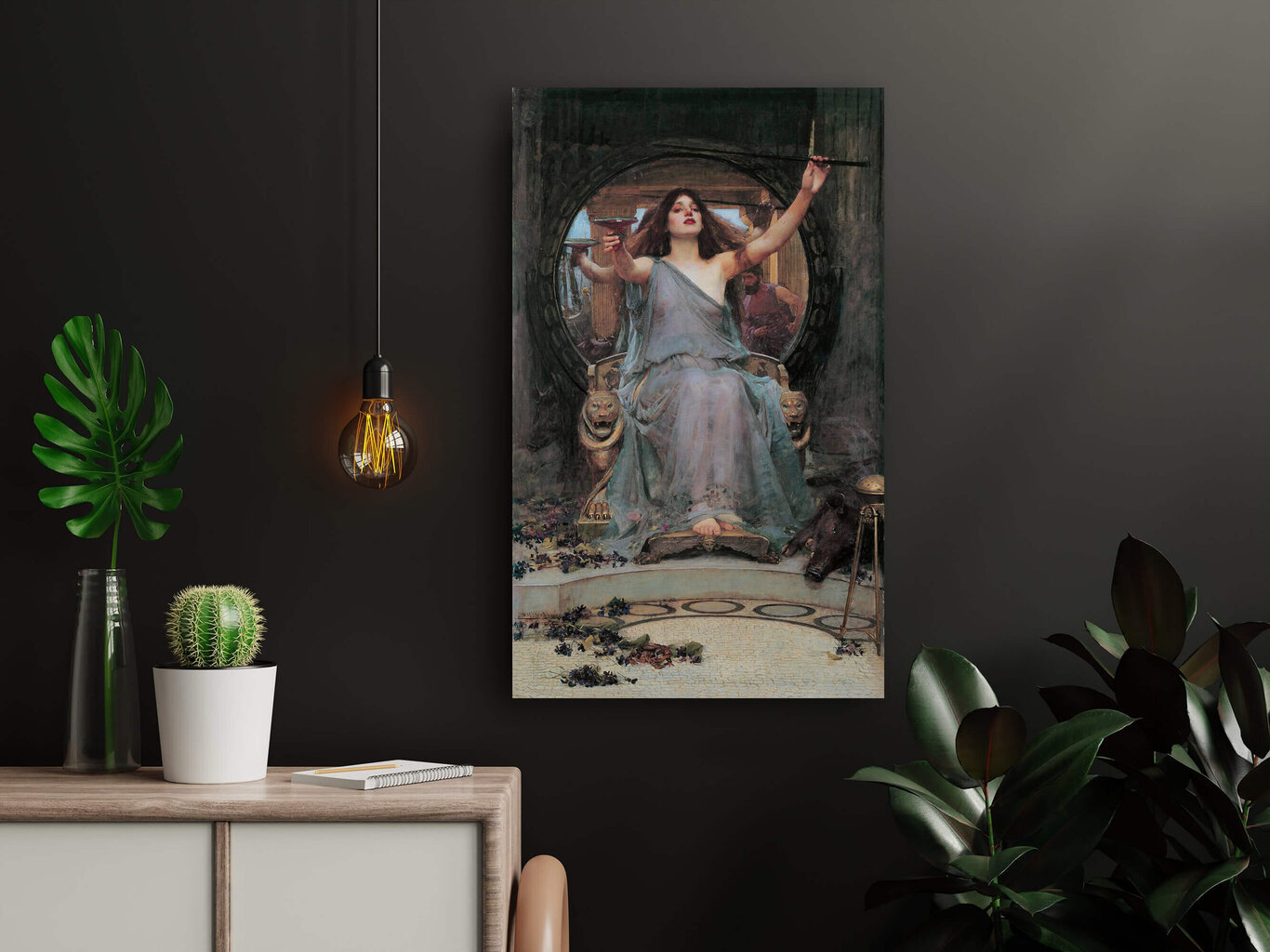 Reproduktsioon Circe Offering the Cup to Ulysses (John William Waterhouse), 100x60 cm цена и информация | Seinapildid | kaup24.ee