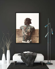 Reproduktsioon Nude photography of tattooed Japanese man (19a) (Kusakabe Kimbey), 100x80 cm hind ja info | Seinapildid | kaup24.ee