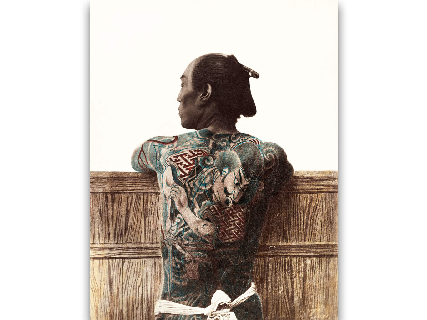 Reproduktsioon Nude photography of tattooed Japanese man (19a) (Kusakabe Kimbey), 100x80 cm hind ja info | Seinapildid | kaup24.ee