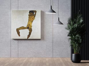 Reproduktsioon Istuv alasti mees (Autoportree) (Egon Schiele), 100x100 cm hind ja info | Erootilised kingitused ja suveniirid | kaup24.ee