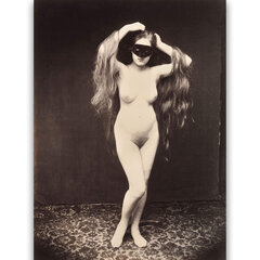 Ретро эротическая картина Обнаженная женщина с маской (1870), 40x60 см цена и информация | Сувениры, подарки для взрослых | kaup24.ee
