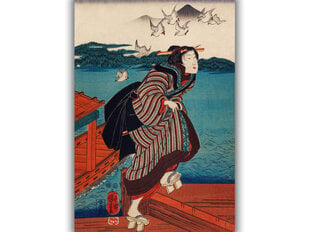 Репродукция Молодая женщина в Санбаси (Утагава Куниёси), 30x40 см цена и информация | Картины, живопись | kaup24.ee