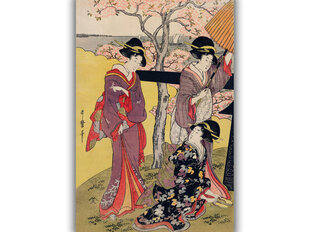 Reproduktsioon Gotenyama no Hanami Hidari (Utamaro Kitagawa), 60x80 cm hind ja info | Seinapildid | kaup24.ee