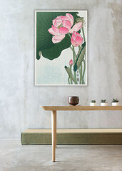 Reproduktsioon Õitsevad lootose lilled (Ohara Koson), 60x80 cm hind ja info | Seinapildid | kaup24.ee