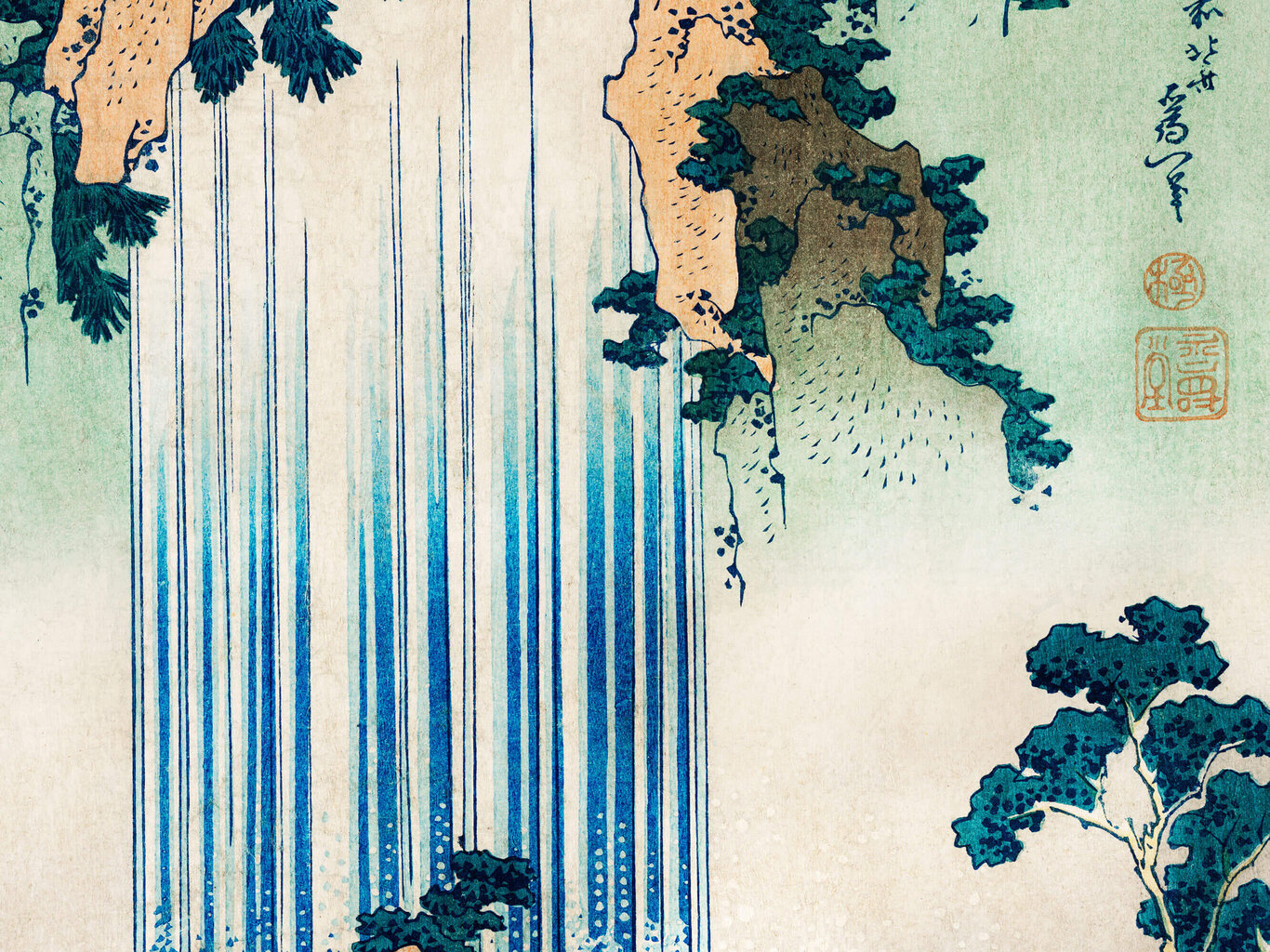 Reproduktsioon Yoro juga Mino provintsis (Katsushika Hokusai), 60x80 cm hind ja info | Seinapildid | kaup24.ee