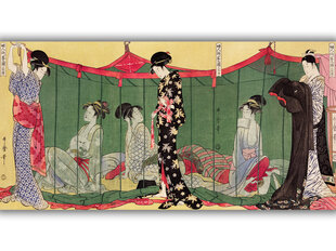 Reproduktsioon Naine koos külastajaga (Utamaro Kitagawa), 100x50 cm hind ja info | Seinapildid | kaup24.ee