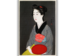 Reproduktsioon Ettekandja kandikuga (Goyo Hashiguchi), 40x60 cm цена и информация | Картины, живопись | kaup24.ee
