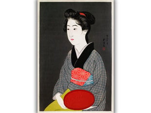 Reproduktsioon Ettekandja kandikuga (Goyo Hashiguchi), 30x40 cm цена и информация | Картины, живопись | kaup24.ee
