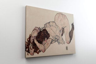 Reproduktsioon Põlvitav tüdruk, toetub mõlemale küünarnukile (Egon Schiele), 60x80 cm hind ja info | Erootilised kingitused ja suveniirid | kaup24.ee