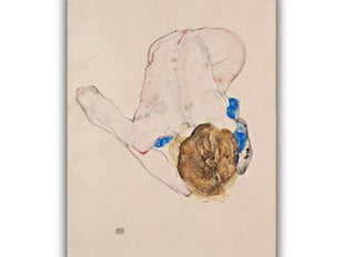 Reproduktsioon Akt siniste sukkadega (Egon Schiele), 40x35 cm hind ja info | Seinapildid | kaup24.ee
