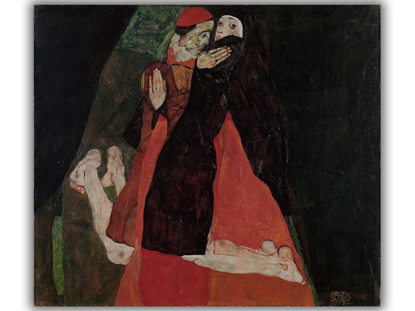 Reproduktsioon Kardinal ja nunn (Egon Schiele), 40x40 cm цена и информация | Seinapildid | kaup24.ee