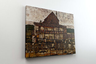Reproduktsioon Kivikatusega maja (Egon Schiele), 80x65 cm hind ja info | Seinapildid | kaup24.ee