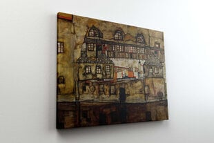 Reproduktsioon "Maja jõe kaldal" (Egon Schiele), 100x80 cm hind ja info | Seinapildid | kaup24.ee