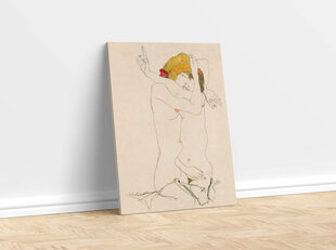 Reproduktsioon Kaks embavat naist (Egon Schiele), 100x70 cm hind ja info | Seinapildid | kaup24.ee