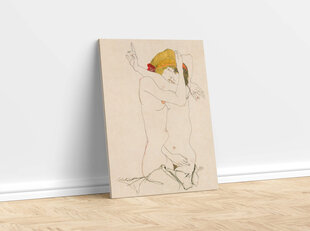 Репродукция Две обнимающиеся женщины (Эгон Шиле), 30x40 см цена и информация | Картины, живопись | kaup24.ee